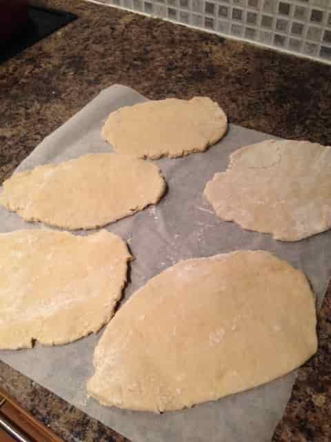 rolled naans