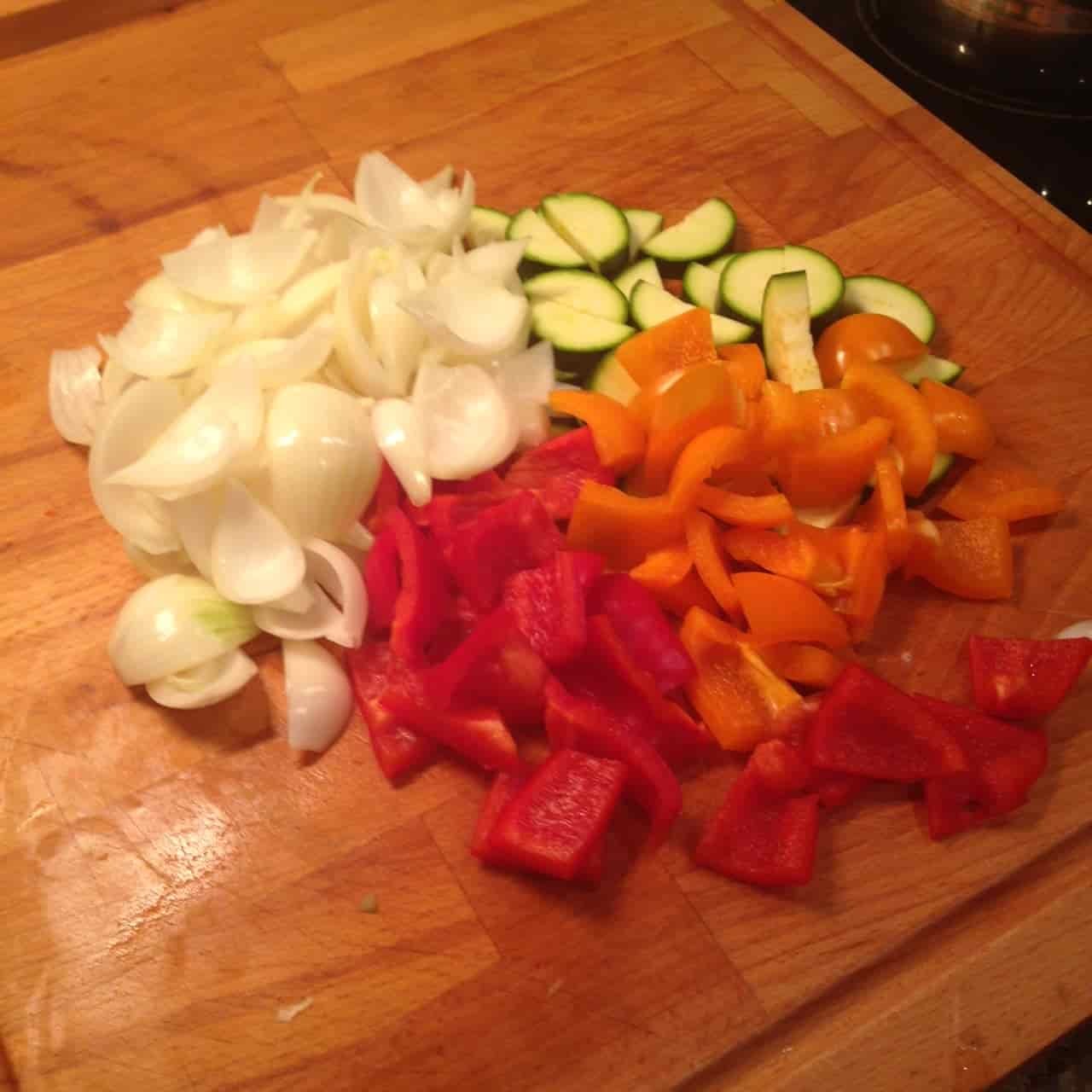 chopped veg