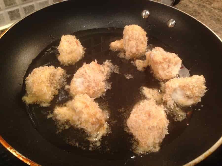 Mushrooms cooking
