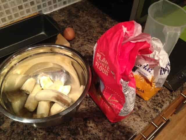 Banana Bread -ingredients