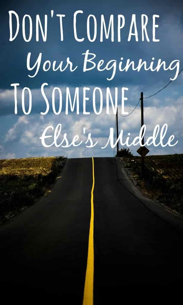 When you start at the beginning of trying to achieve goals and progress, it's easy to get overwhelmed and disheartened by the progress of others.
