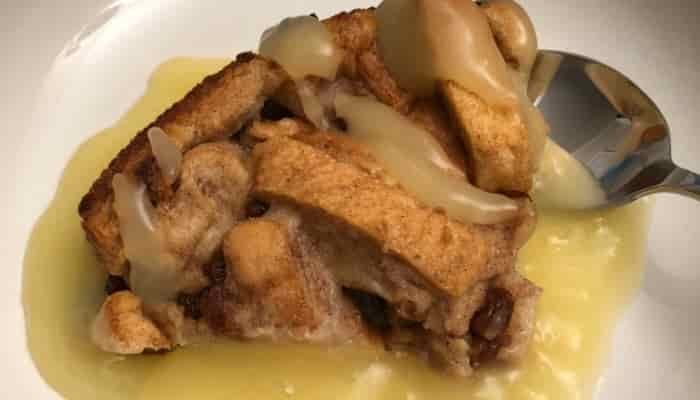 Slow cooker bread and butter pudding