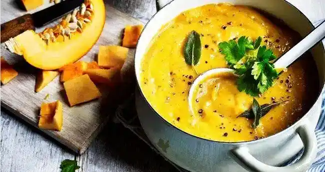 Potato and pumpkin soup