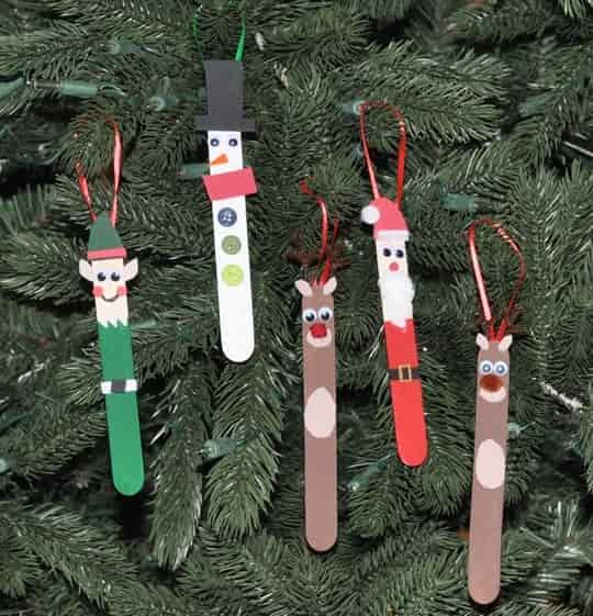 Popsicle Christmas tree decoration