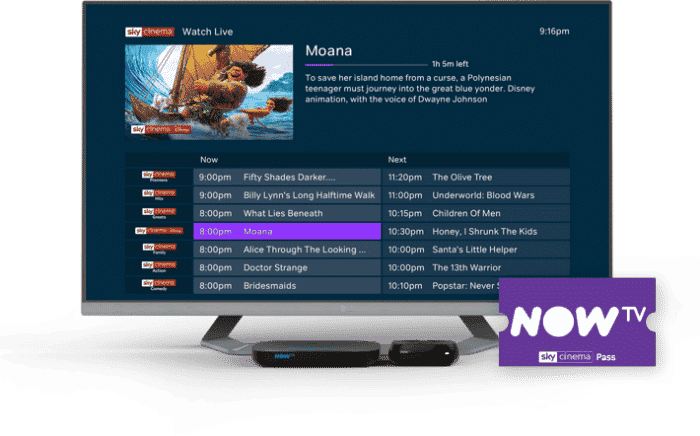 Sky Movies for free on NOW TV