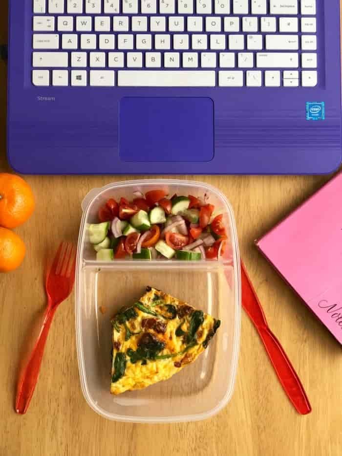 spinach and lamb frittata for lunch