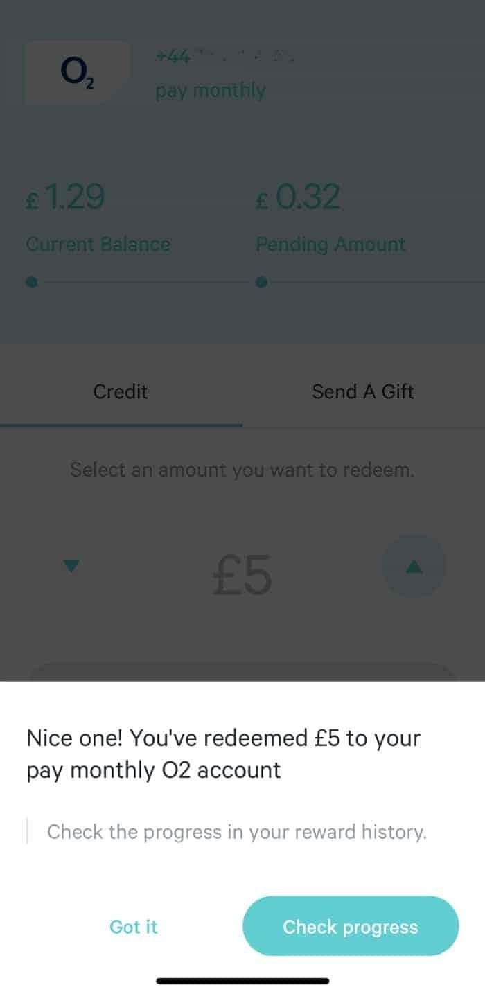 Airtime rewards o2