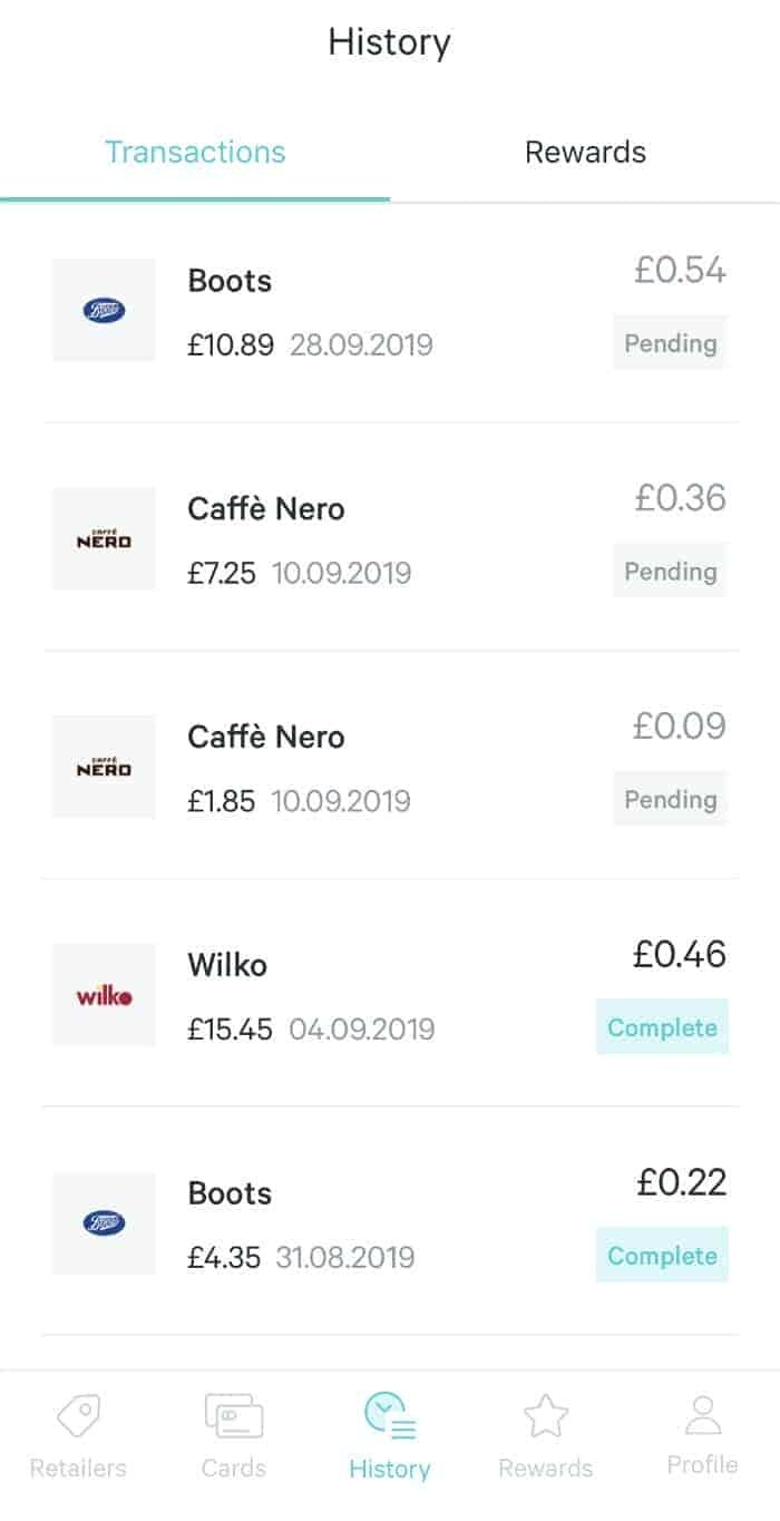 airtime rewards history