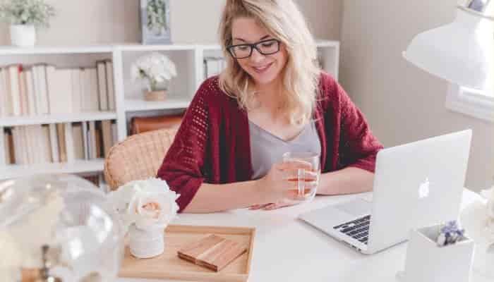freelancer working at a computer