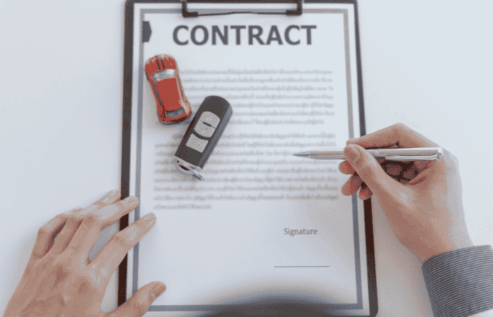 signing a contract