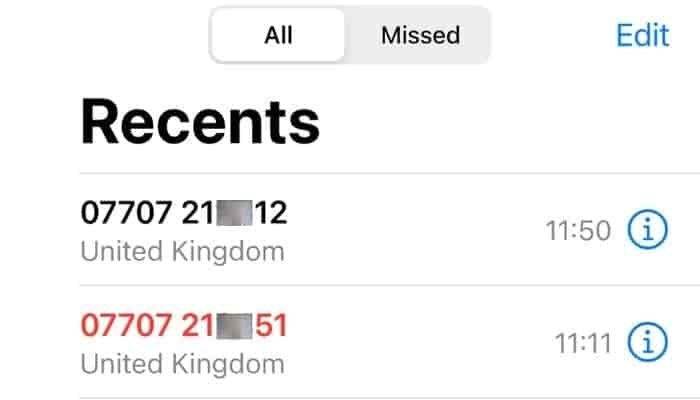 calls from numbers similar to mine