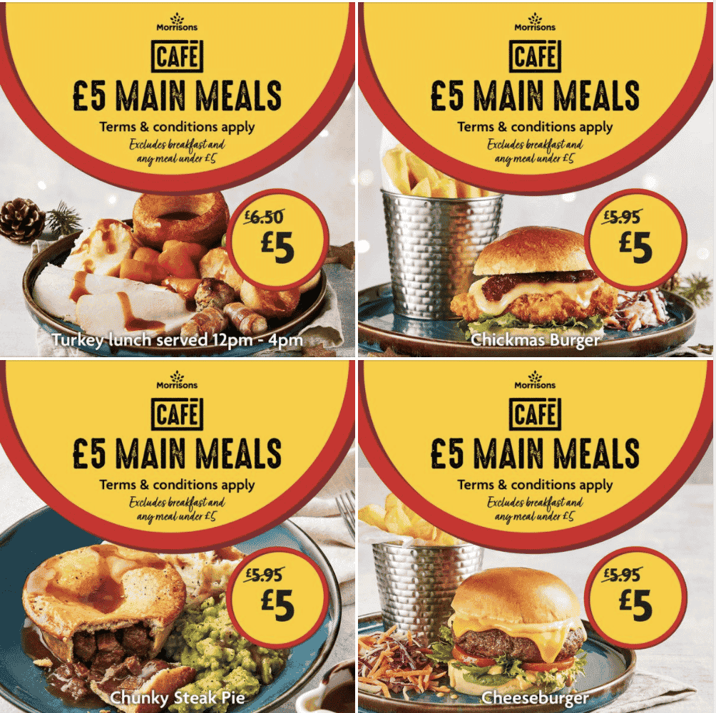 morrisons cafe christmas 5 off deal
