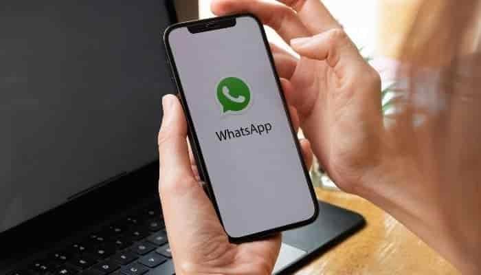 Using WhatsApp on a smartphone