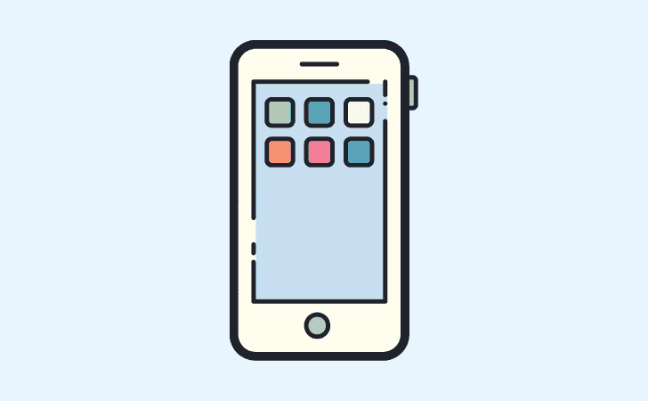 mobile phone screen graphic