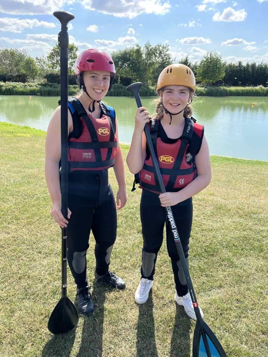 Daniella and Chloe before paddle boarding