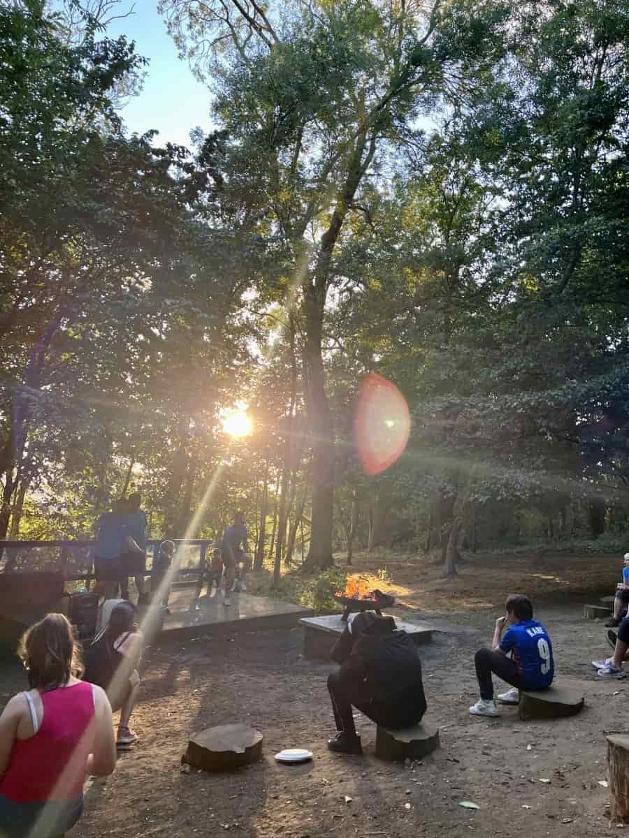 evening campfire