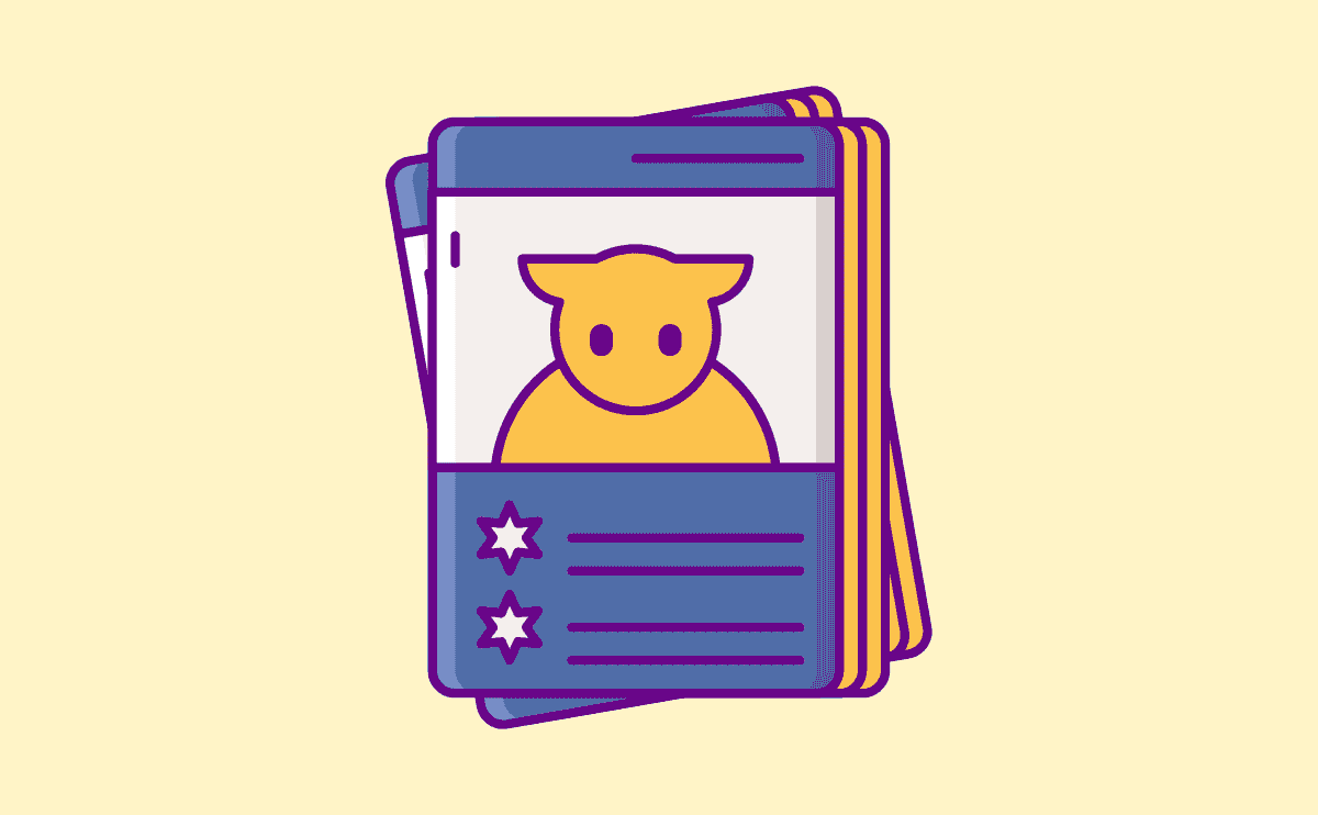 graphic of pokemon cards on a yellow background