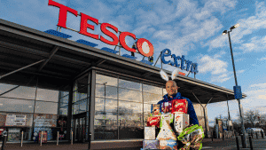 Tesco Extra store at Easter