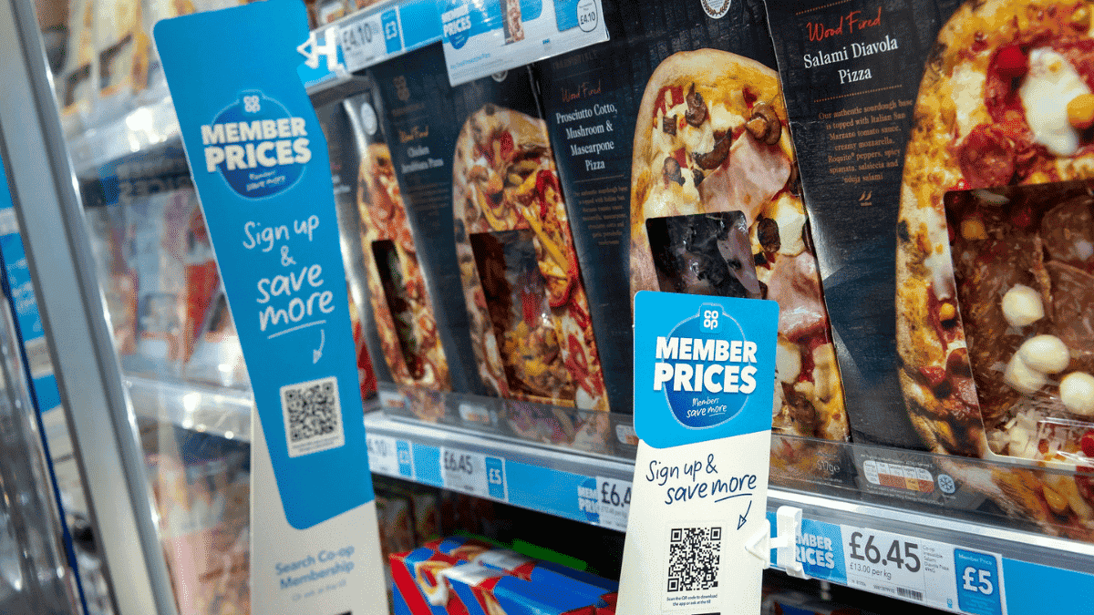 coop member price label in store
