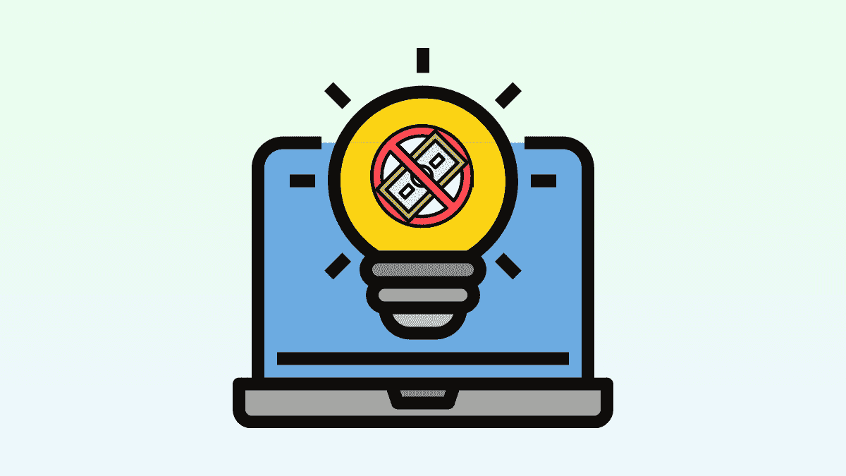 cartoon of a laptop with a lightbulb in front of it