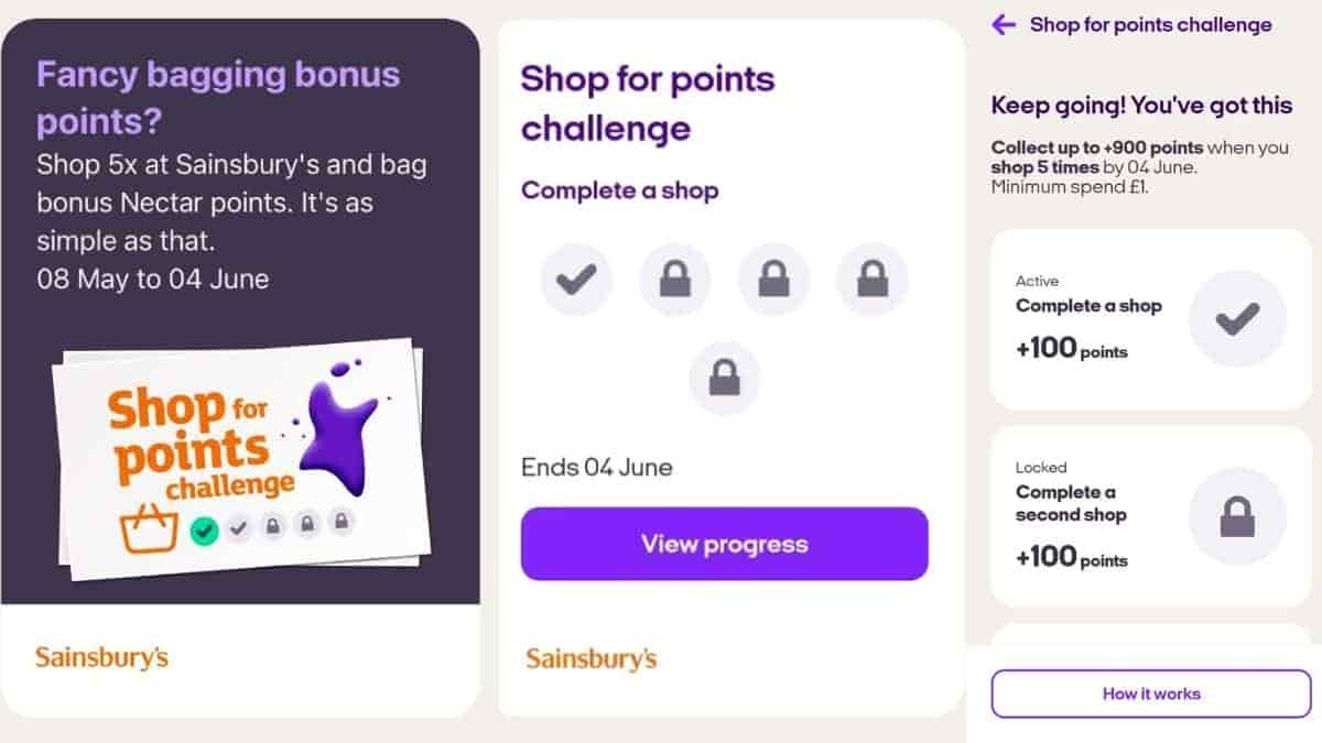 nectar shop for points challenge