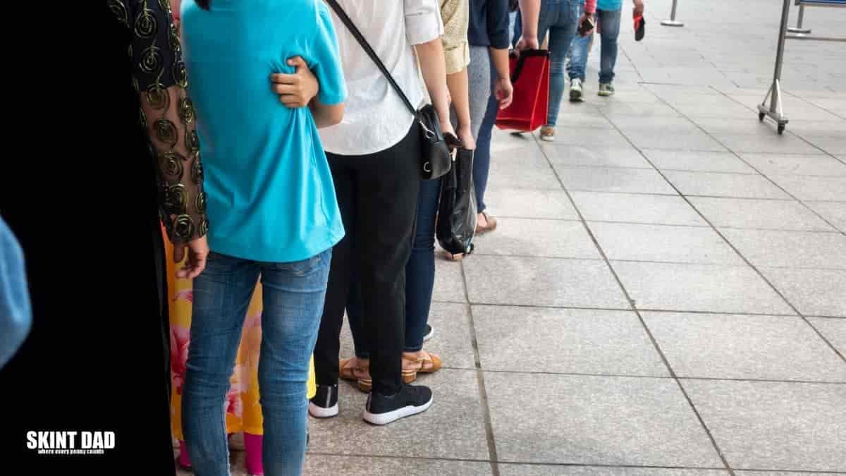Getting paid to stand in a queue